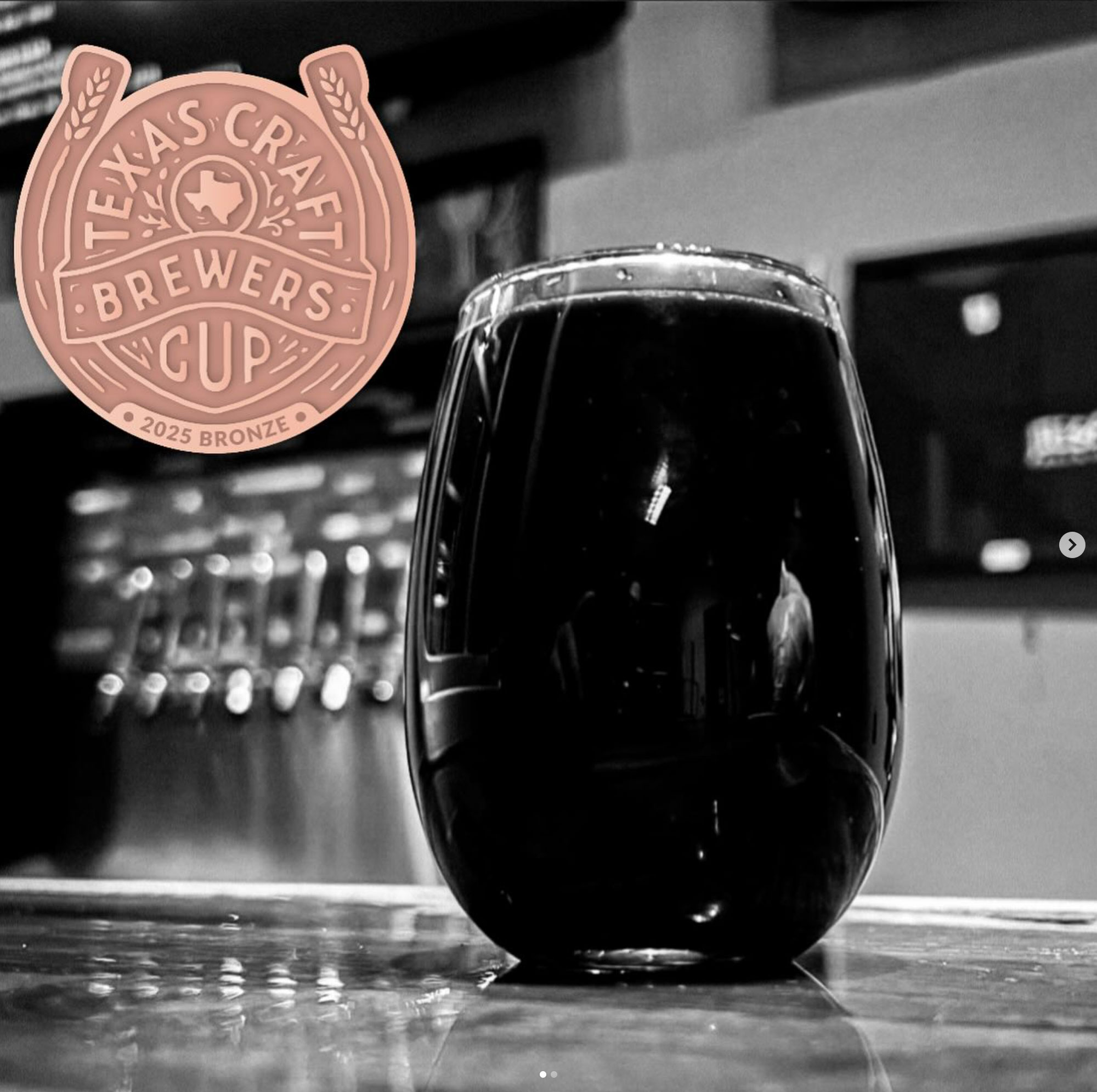 Texas Craft Brewers Cup Bronze Medal Winner Lair of Coconut Imperial Stout